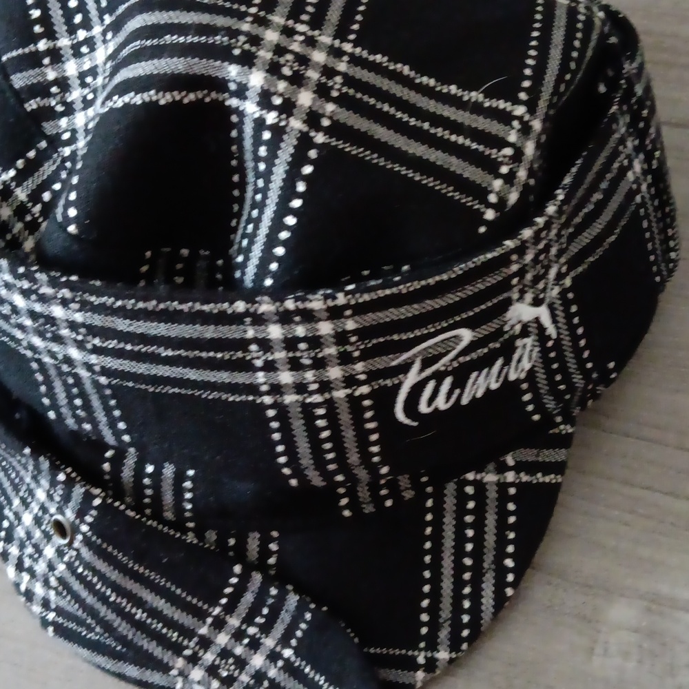 Puma Black and White Plaid Bucket Cap - Picture 2 of 3